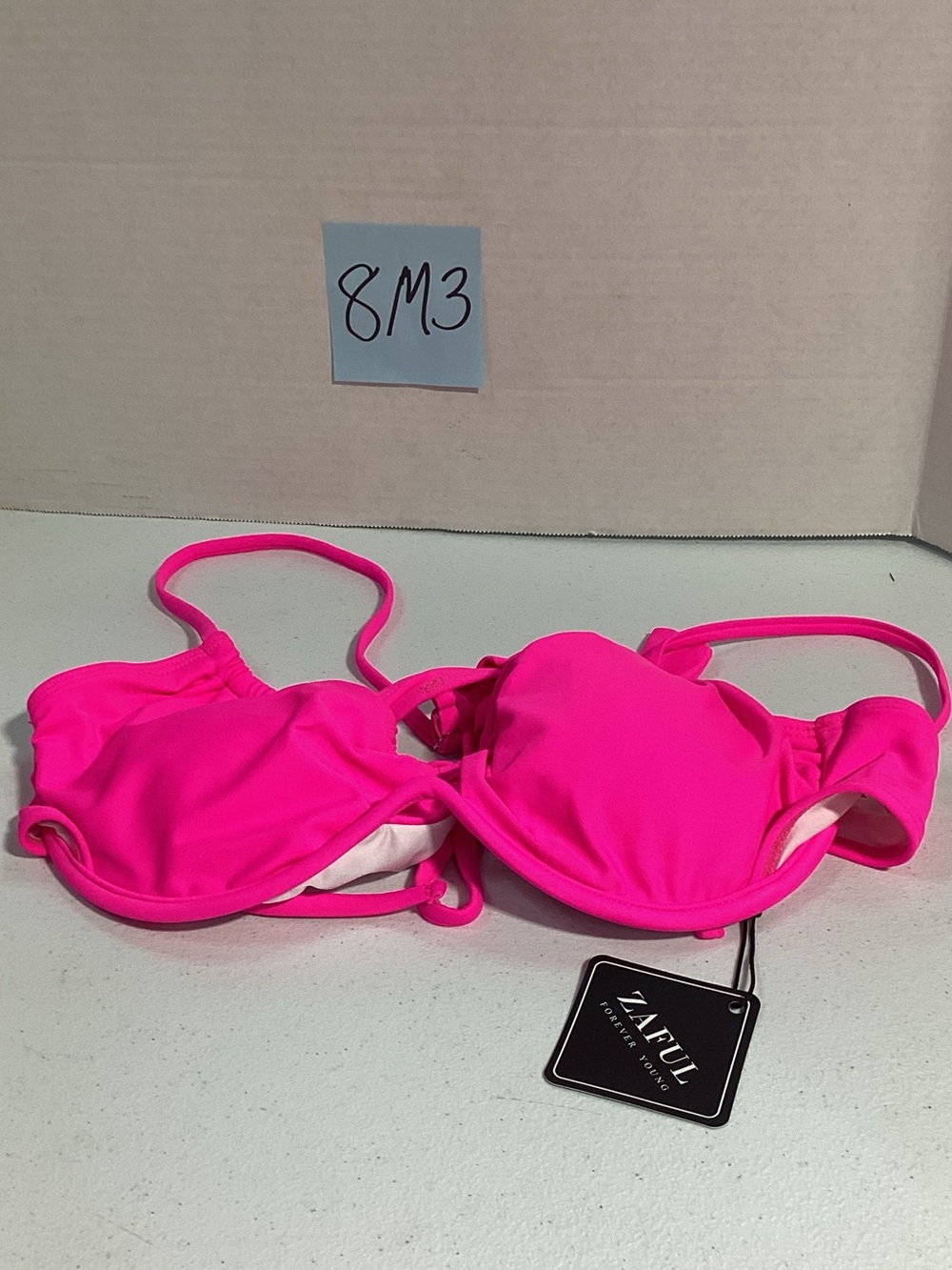 Zaful Neon Pink Underwire Bikini Top